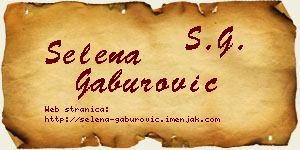 Selena Gaburović vizit kartica